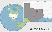 Savanna Style Location Map of Kaufman County, highlighted country, highlighted parent region