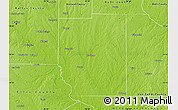 Physical Map of Kaufman County