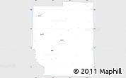 Silver Style Simple Map of Kaufman County, single color outside
