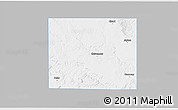 Gray 3D Map of Kent County, single color outside