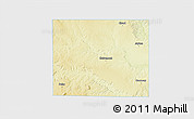Physical 3D Map of Kent County, single color outside