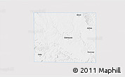 Silver Style 3D Map of Kent County, single color outside