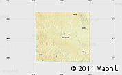 Physical Map of Kent County, single color outside