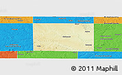 Physical Panoramic Map of Kent County, political outside