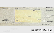 Physical Panoramic Map of Kent County, semi-desaturated