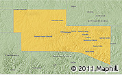 Savanna Style 3D Map of Kerr County
