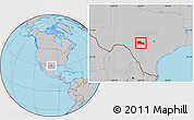 Gray Location Map of Kerr County