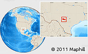 Shaded Relief Location Map of Kerr County