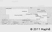 Silver Style Panoramic Map of Kerr County
