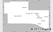 Gray Simple Map of Kerr County, single color outside