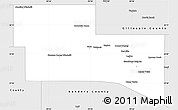 Silver Style Simple Map of Kerr County