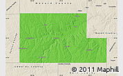 Political Map of Kimble County, shaded relief outside
