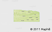 Physical Panoramic Map of Knox County, single color outside