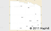 Classic Style Simple Map of Knox County, single color outside