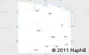 Silver Style Simple Map of Knox County, single color outside