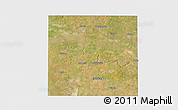 Satellite 3D Map of Lamb County, single color outside
