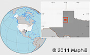 Gray Location Map of Lamb County, highlighted country, highlighted parent region