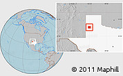 Gray Location Map of Lamb County, highlighted parent region, hill shading