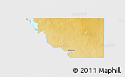 Physical 3D Map of Loving County, single color outside