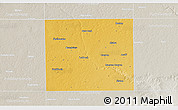 Physical 3D Map of Lubbock County, lighten, semi-desaturated