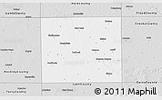 Silver Style 3D Map of Lubbock County