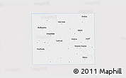 Silver Style 3D Map of Lubbock County, single color outside