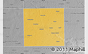 Physical Map of Lubbock County, desaturated