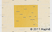 Physical Map of Lubbock County, lighten