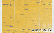 Physical Map of Lubbock County