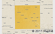 Physical Map of Lubbock County, shaded relief outside
