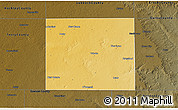 Physical 3D Map of Lynn County, darken