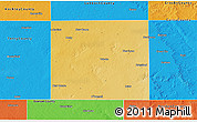 Physical 3D Map of Lynn County, political outside