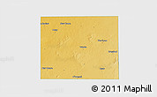 Physical 3D Map of Lynn County, single color outside