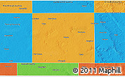 Political 3D Map of Lynn County