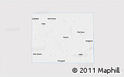 Silver Style 3D Map of Lynn County, single color outside