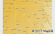 Physical Map of Lynn County