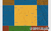 Political Map of Lynn County, darken