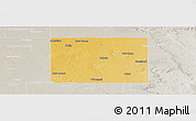 Physical Panoramic Map of Lynn County, lighten, semi-desaturated