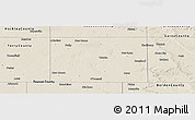 Shaded Relief Panoramic Map of Lynn County