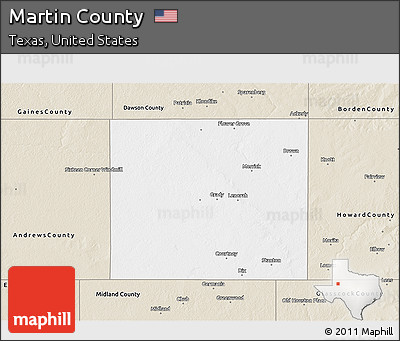 Classic Style 3D Map of Martin County