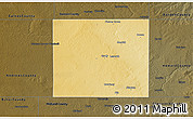 Physical 3D Map of Martin County, darken