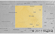 Physical 3D Map of Martin County, desaturated
