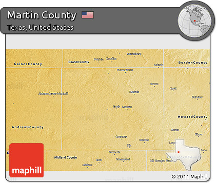 Physical 3D Map of Martin County
