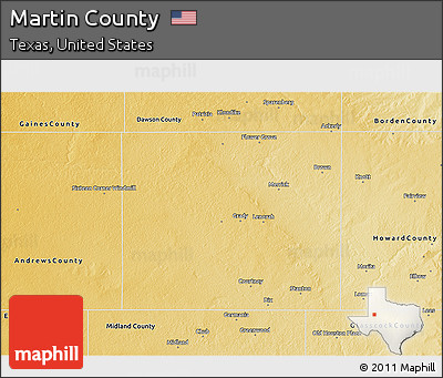 Physical 3D Map of Martin County