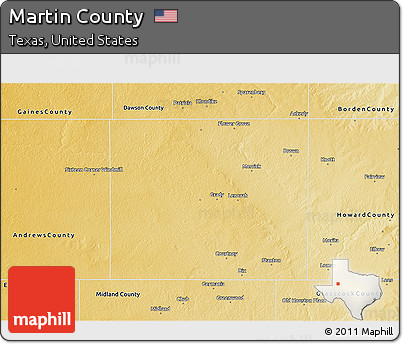 Physical 3D Map of Martin County