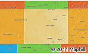 Physical 3D Map of Martin County, political outside