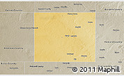 Physical 3D Map of Martin County, semi-desaturated