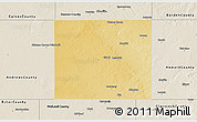 Physical 3D Map of Martin County, shaded relief outside