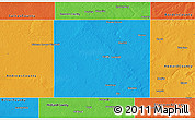 Political 3D Map of Martin County