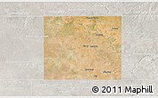 Satellite 3D Map of Martin County, lighten, semi-desaturated